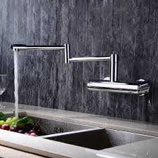 Product titlekritne wall mount faucet, household faucet, g1/2inch household kitchen single cold type water 360rotatable wall mount faucet faucet. Wall Mounted Swing Arm Pot Filler Kitchen Sink Faucet Single Handle In Polished Chrome In 2021 Wall Mount Kitchen Faucet Kitchen Sink Taps Chrome Kitchen Faucet