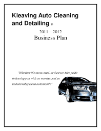 Kleaving Auto Cleaning And Detailing Business Plan