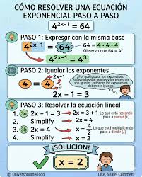 Cómo resolver ecuaciones exponenciales #matemáticas #algebra #educacion  #parati #viral