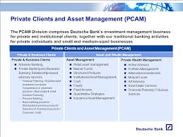 All of the mutual fund and etf information contained in this. Deutsche Bank Wealth And Asset Management Eigenkapital Deutsche Bank
