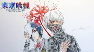 Speed Drawing Kaneki Touka Tokyo Ghoul Fanart Youtube In the first season he´s shown with short black hair, but suffers from marie antoinette syndrom and gets white hair instead. speed drawing kaneki touka tokyo ghoul fanart