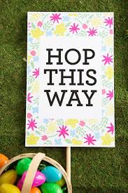 25 creative easter egg hunt ideas for the sweetest search yet. Hop This Way Make A Colorful Easter Egg Hunt Sign With Our Free Printable Easter Printables Free Egg Hunt Sign Coloring Easter Eggs