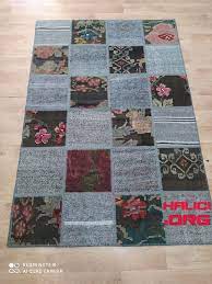 120cm x 180cm karabag kilim ile yapilmis patchwork hali halici org afgan halisi iran halisi quilts blanket