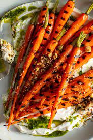 Grilled Carrots With Yogurt Carrot Top Oil And Dukkah Recipe Recipe Grilled Carrots Carrots Dukkah Recipe