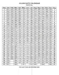 Free Printable Perpetual Julian Calendar Di 2020