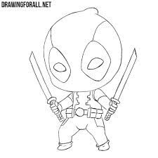 Click here to save the tutorial to pinterest! How To Draw Chibi Deadpool