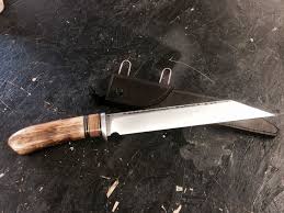 5160 Hidden Tang Seax Knife Metal Tang
