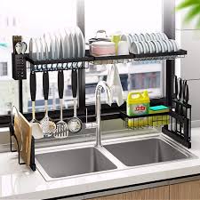 Check spelling or type a new query. Buy Micoe Dish Drying Rack Over Sink Shelf For Kitchen Supplies Storage Counter Organizer Utensils Holder Stainless Steel Display Kitchen Space Save Must Have Black Online In Taiwan B081tqnlnb