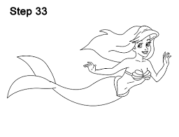 See more ideas about disney art, disney drawings, mermaid. The Little Mermaid Drawing Step By Step Rectangle Circle