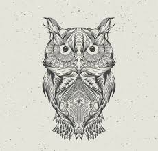 Imagem De Aztec Owl And Hand Abstract Owl Art Owl Art Print Abstract Owl
