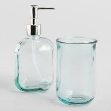 Enjoy free shipping on most stuff, even big stuff. Aqua Recycled Glass Bath Accessories Collection World Market