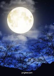  Tekstur Kreatif Gaya Realistik Latar Belakang Bulan Purnama Gambar Latar Belakang Foto Lukisan Pohon Bulan Purnama