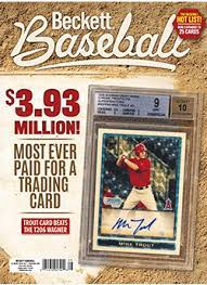 How much did a baseball beckett sell for? Beckett Media Baseball Magazines Best Baseball Print Price Magazines