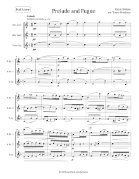 Prelude And Fugue For Saxophone Trio