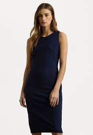 Lauren Ralph Lauren DARIAN PONTE SHEATH DRESS - Jerseykleid - lighthouse  navy/blau - Zalando