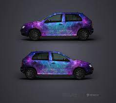 Choose the škoda fabia and be one step ahead of the pack, both on the road enjoy your drive to the full. Skoda Fabia Galaxy Triangles Design Wrapstyle