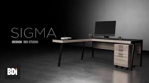 Select an ergonomic adjustable height desk pairing form with function, a sleek credenza for keeping files and office supplies. Sigma Modern Home Office Furniture Collection By Bdi Youtube