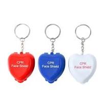 [Hot Item] First Aid Product Heart Shape Keychain CPR Face Mask for  Emergency Rescue