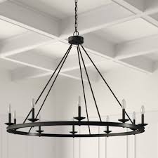 Staci 10 Light Candle Style Wagon Wheel Chandelier Reviews Joss Main