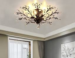 China Vintage Crystal Chandeliers Crystal Pendant Lighting Ceiling Light Fixtures Chandeliers Lighting For Living Room Bedroom Restaurant Porch 4 Lights Golden Black China Chandeliers Ceiling Light