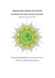 Awal muharram / maal hijrah. Pdf Kalender Islam Hijriyah Tahun 2017 M Penataan Pertanahan Academia Edu