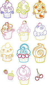 4x4 Set Cupcake Cup Cake Applique Machine Embroidery Designs Machine Embroidery Designs Machine Embroidery Applique Applique Embroidery Designs