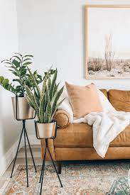 Modern Mid Century Living Room Decor Living Room Plants Fake House Plants Plant Decor Indoor