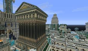 The Golden City A Massive Ancient Metropolis In The Making Screenshots Show Your Creation Minecraft Foru Minecraft Blueprints Golden City Minecraft Art