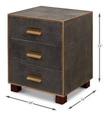 Rated 5 out of 5 stars. Shagreen 3 Drawer Side Table Ant Grey