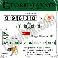 Syair Sgp Hari Ini Dengan
