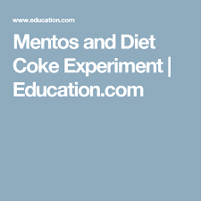 Mentos And Diet Coke Experiment Science Project Education Com Education Com Science Projects Science Fair