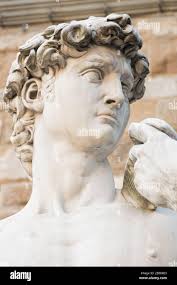 Florence, Italy Replica of Michelangelo's David statue in front of The  Palazzo Vecchio Stock Photo