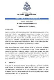 Sumber dari jawatankuasa pasukan petugas perjudian siber (ppps) negeri sembilan. Polis Johor Facebook