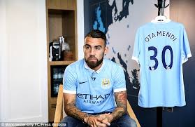 Manchester city defender nicolas otamendi is holding up the club's move for leicester city ace harry maguire as the argentine is undecided whether to remain at the club next season. Nicolas Otamendi Signs For Manchester City For 32m Daily Mail Online