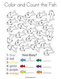 Spark your creativity by choosing your favorite printable coloring pages and let the fun begin! Color And Count The Fish Coloring Page Twisty Noodle
