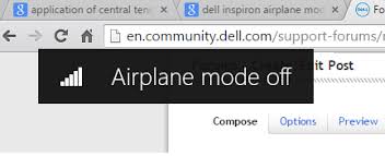 To turn airplane mode on or off, select the network icon on the taskbar, then select airplane mode. Solved Airplane Mode Stuck Press Fn Prtscn Dell Community