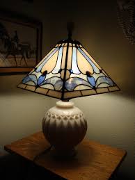 On hold vintage signed holophane antique lighting shade or globe. Lampshade On Vintage Base Delphi Artist Gallery Stained Glass Lamp Shades Stained Glass Lamps Stained Glass Table Lamps