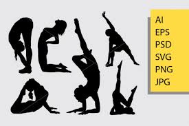 Download Yoga Silhouette Graphic By Cove703 Creative Fabrica SVG Cut Files