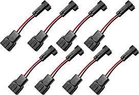 Sold individually or in packs for 4, 6 and 8 cylinder engine. Mustang Ev6 To Ev1 Injector Adapter Harness Kit 420191 Steeda