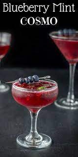 Blueberry Mint Cosmo Cocktail Blueberry Mint Cocktail Recipes Summer Cocktail Recipes