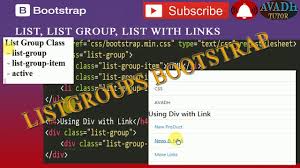 List Group In Bootstrap How To Implement List Group In Bootstrap A Tutor Class List List