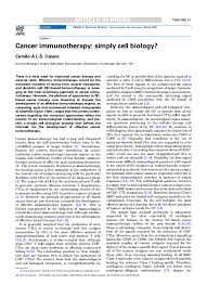 Add a bio, trivia, and more. Pdf Cancer Immunotherapy Simply Cell Biology Camilo Colaco Academia Edu