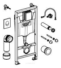 Choisir pack wc suspendu grohe vous pose des difficultés ? Grohe Rapid Sl Ensemble De Wc Suspendu 113 Cm Supports Muraux Et Plaque De Chasse Unidomo