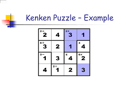 Enter a value select an operation. Ppt Solving Kenken Puzzles By Not Playing Powerpoint Presentation Id 918663
