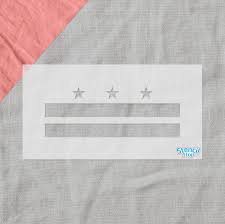 Washington D C Flag Stencil Reusable City Flag Stencil Etsy Custom Stencils Stencils City Flags
