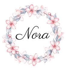 It's no wonder that z is becoming an ever more popular first initial for baby names for both genders! Girls Name In Floral Wreath Nora Nora Norah Nore Rah Irish Light Girl Names Baby Girl Names Nora Name