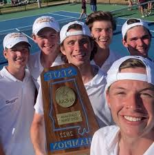 Let's hear it for your BACK-to-BACK 🎾 STATE CHAMPIONS‼️ Just as sweet the  second time around. Final team points this year came down to Parker Jacques  #1 singles victory. What a moment!