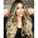 What i would suggest is to start doing shades. Black Roots Ombre Blonde Wig Best Synthetic Hair Wavy Wig Heat Resistant Hair Weave Full Wigs For Women 26 Inches Buy Online In Brunei At Desertcart