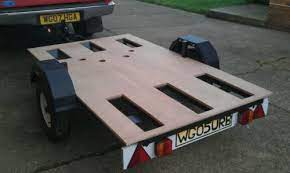 3 Channel Heavy Duty Flatbed Bike Motorbike Motorcycle Trailer