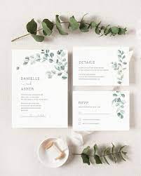 Eucalyptus Wedding Invitation Suite Watercolor Greenery Wedding Invitation Template Printable Sage Green Garden Wedding Invite Set El19 Eucalyptus Wedding Invitation Greenery Wedding Invitations Wedding Invitation Sets